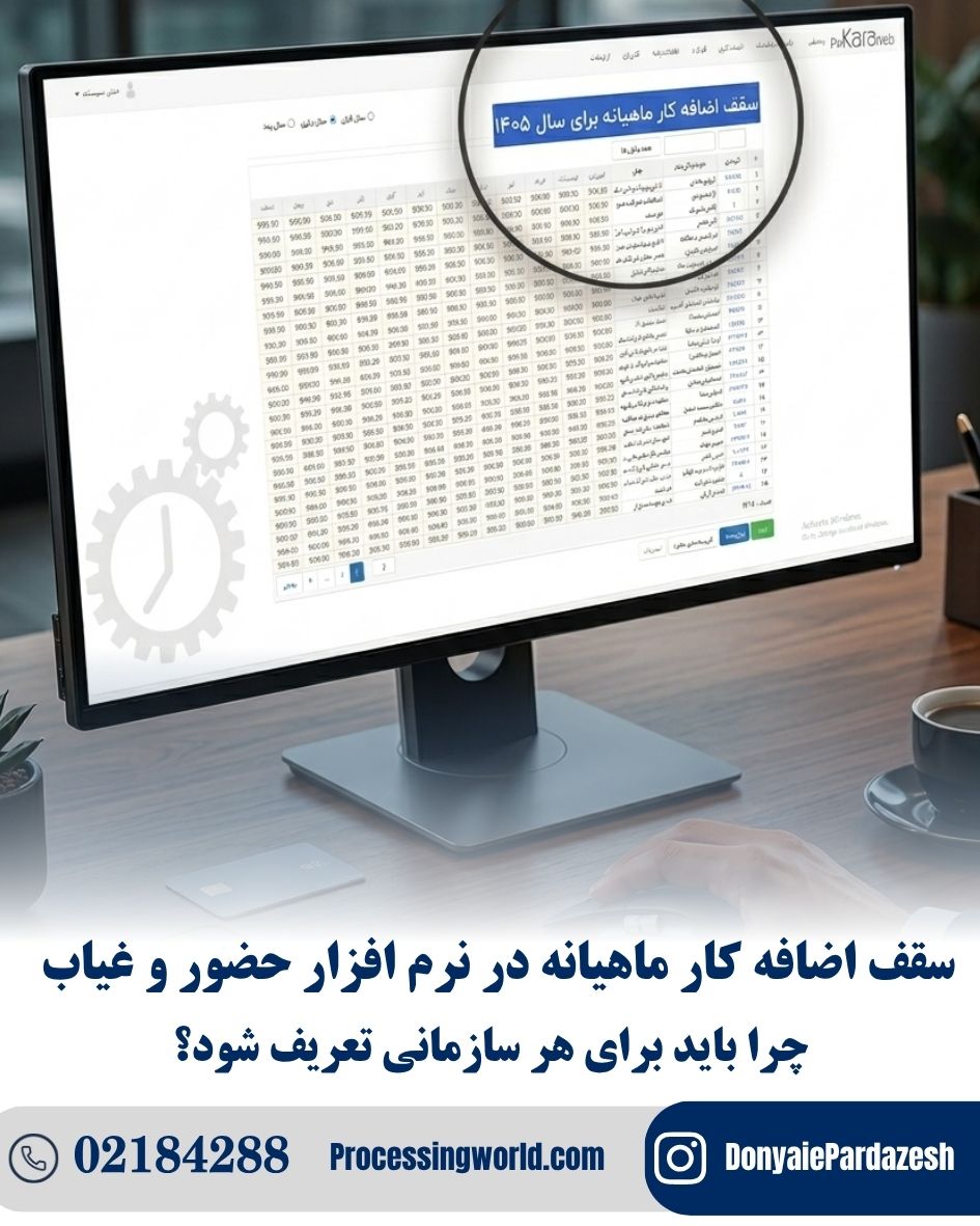 سقف اضافه کار ماهیانه در نرم افزار حضور و غیاب؛ چرا باید برای هر سازمانی تعریف شود؟